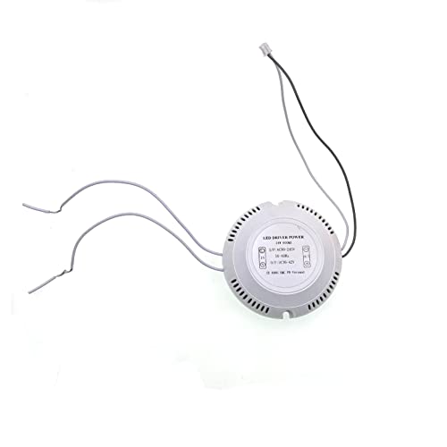 JZK Fuente de alimentación del controlador LED redondo de 24W para lámpara de luz de techo, salida DC 36-42V 600mA Transformador LED convertidor adaptador de voltaje constante para lámpara LED