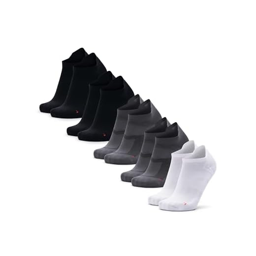 DANISH ENDURANCE Low Cut Pro Running Chaussettes (EU 35-38, De Plusieurs Couleurs (2 x Noir, 2 x Gris, 1 x Blanc) - 5 Paires)