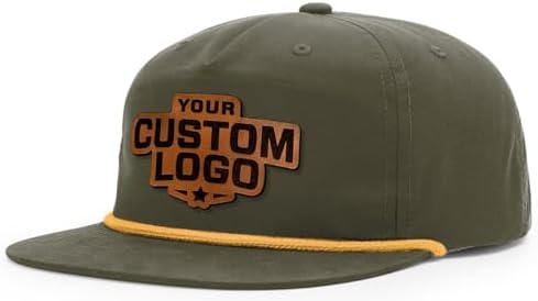 Custom Leather Patch Rope Hat R256 (Loden Gold)
