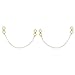 ACCESSHER Gold Brass Plastic Earring Support Ear Chain for Women