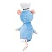 Buckle-Down Disney Squeaky Plush Dog Toy for Large, Medium & Small Dogs, Ratatouille Chef Remy Rat Full Body Pose, 3.0