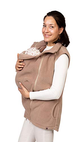 Viva la Mama - 3in1 Trageweste aus Fleece Zusatzweste für Tragejacken - RERIK - beige - M