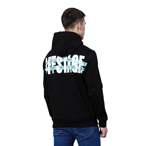 Image of Red Tape Cotton Blend Graphic Hooded Neck Hoodie For Men | Everyday Comfort And Warmth | Your Go To Hooded Neck Hoodie
