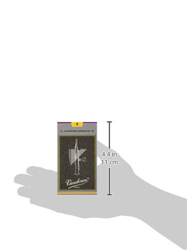 Vandoren V12 Soprano saxophone reeds, box of 10 - Strength 4, WOOD - Image 3