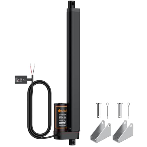 Image of Neoteck Linear Actuator 12V,1500N/330lbs Heavy Duty Electric Actuator with 300mm/12in Stroke 10mm/s,IP65,with Mounting Brackets Waterproof for Adjustable Beds,TV Lifts,RV,Smart Home,CNC & DIY Projects