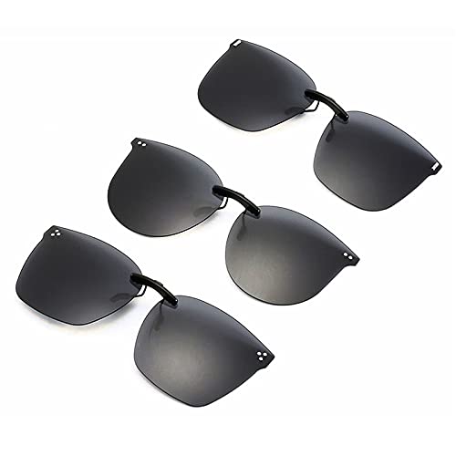 Polarized Clip-On Sunglasses - UV400 Protection Compact Fit Over Prescription Glasses3