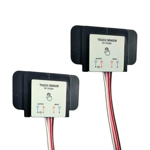 Image of Blackt Electrotech BT80MR (2 PC PACK) Touch Sensor Switch for Bathroom Mirror LED Light - Capacitive Touch Light Switch 5-12VDC Smart Glass Capacitance Sensor Module (5 Amps Single LED ON /OFF)