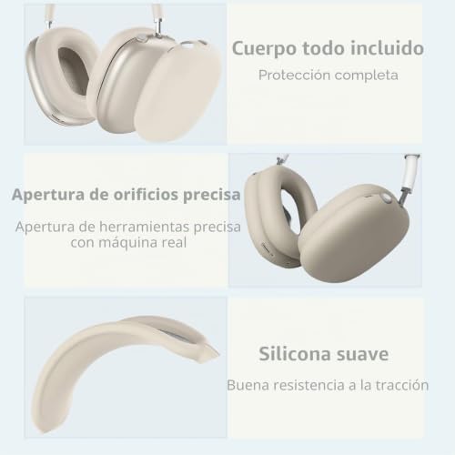 Funda 3 en 1 para Apple AirPods Max bolsa de transporte y protector de diadema gris 2
