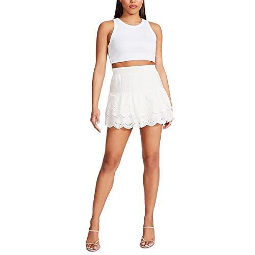 Steve Madden Women's Eyelet You Wont Skirt