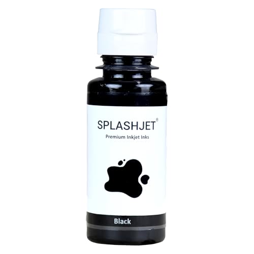 Splashjet HP GT51 Compatible Refill Ink for GT 5810, 5820, 5821, 310, 315, 319, 415, 419, 410 Printer - (90gm x 1 Black) Bottle - 505284