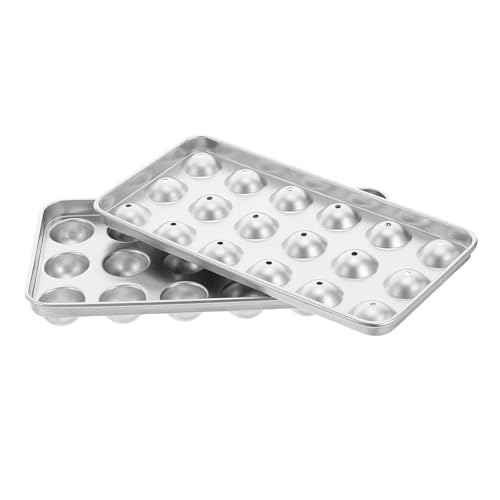DECHOUS Molde para Bolas de Hielo de Acero Inoxidable 304 Bandeja Apilable para 18 Bolas Grandes Hielera Rápida para Whisky Cócteles y Café Uso Doméstico y Congelador