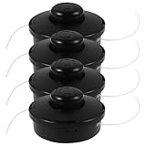 BESPORTBLE 4pcs Grass Head Wild Badger Attachments Mower Part Trimmer Cutter Head Universal Trimmer Head Replacement Grass Cutter Trimmer Head Trimming Head Garden Edging Black Plastic