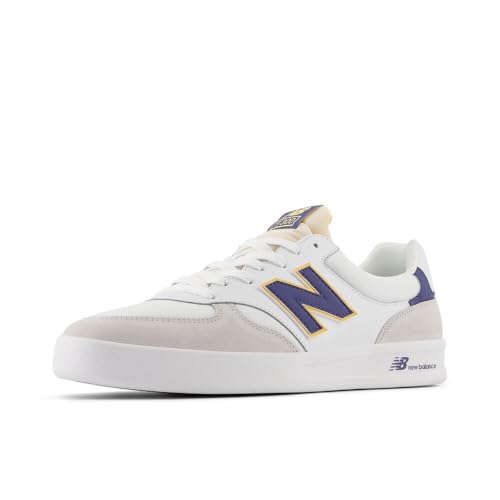 New Balance Men's CT300 V3 Sneaker, White/Grey Matter/Clementine, 4 M