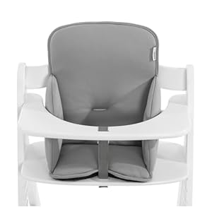 hauck Sitzverkleinerer Kissen Alpha Cosy Kompatibel mit Alpha+, Beta+ & Arketa Holzhochstuhl, für Babys 6-36 Monate, Hochstuhl Sitzkissen mit hoher Rückenlehne und Stabilisierten Seiten (Stretch Grey)