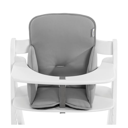 hauck Sitzverkleinerer Kissen Alpha Cosy Kompatibel mit Alpha+, Beta+ & Arketa Holzhochstuhl, für Babys 6-36 Monate, Hochstuhl Sitzkissen mit hoher Rückenlehne und Stabilisierten Seiten (Stretch Grey)
