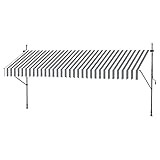 LILIIN Klemmmarkise Markise Balkonmarkise Sonnenschutz Flexibler...