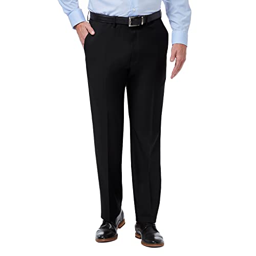 Haggar Men’s Premium Comfort Classic Fit Flat Front Hidden Comfort Waistband Pant (Regular and Big & Tall Sizes)