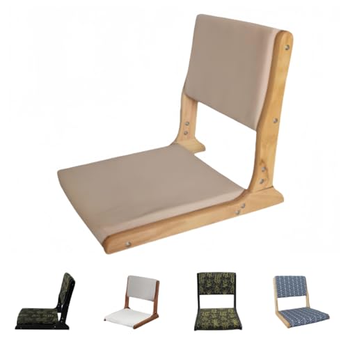 SJGEIDM和座椅子 折りたたみ式 こたつ 椅子 背もたれ付き 木製 和室 コンパクト (スタイル4)