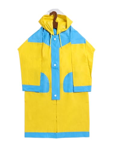 Image of Rupa Unisex Kids Pvc Rainwear, Cartoon Print Waterproof Standard Length Longcoat /Raincoat With Adjustable Hood For Boy And Girl And With Space For School Bag. Pack Of 1