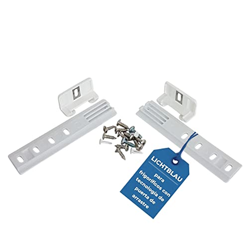 Lichtblau Juego de montaje universal para puerta de remolque para frigorífico, apto para Liebherr 9086322, Miele 1878720, Bosch y mucho más. Bisagra de puerta de remolque para frigorífico empotrado