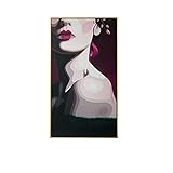 Cadre: non Toile Abstraite Sexy Filles Lèvres Toile Peinture Affiches Et Gravures Mur Art Photos For Salon Salle De Filles Décor À La Maison Style Nordique (Size (Inch) : 30x54cm(No frame))