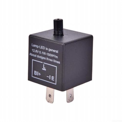 Besttoolifes - Besttoolifes LED Blinker für Relais 3-polig Einstellbarer Blinker für Relais für Autoblinker 12V mit einstellbarer Frequenz Kompatibel mit positiven Massesystemen