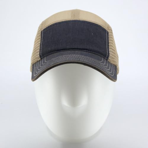Image of The Vintage Year Distressed Cotton Unstructured Soft Mesh Breathable Adjustable Dirty Wash Dad Hat Trucker Baseball Cap