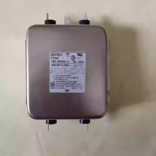 20A 120/250VAC EMI Power Filter, Direct Replacement for CORCOM 20VW1 F7257, Heavy-Duty Noise Suppressor for Industrial Machinery, Power Supplies & Welding Equipment