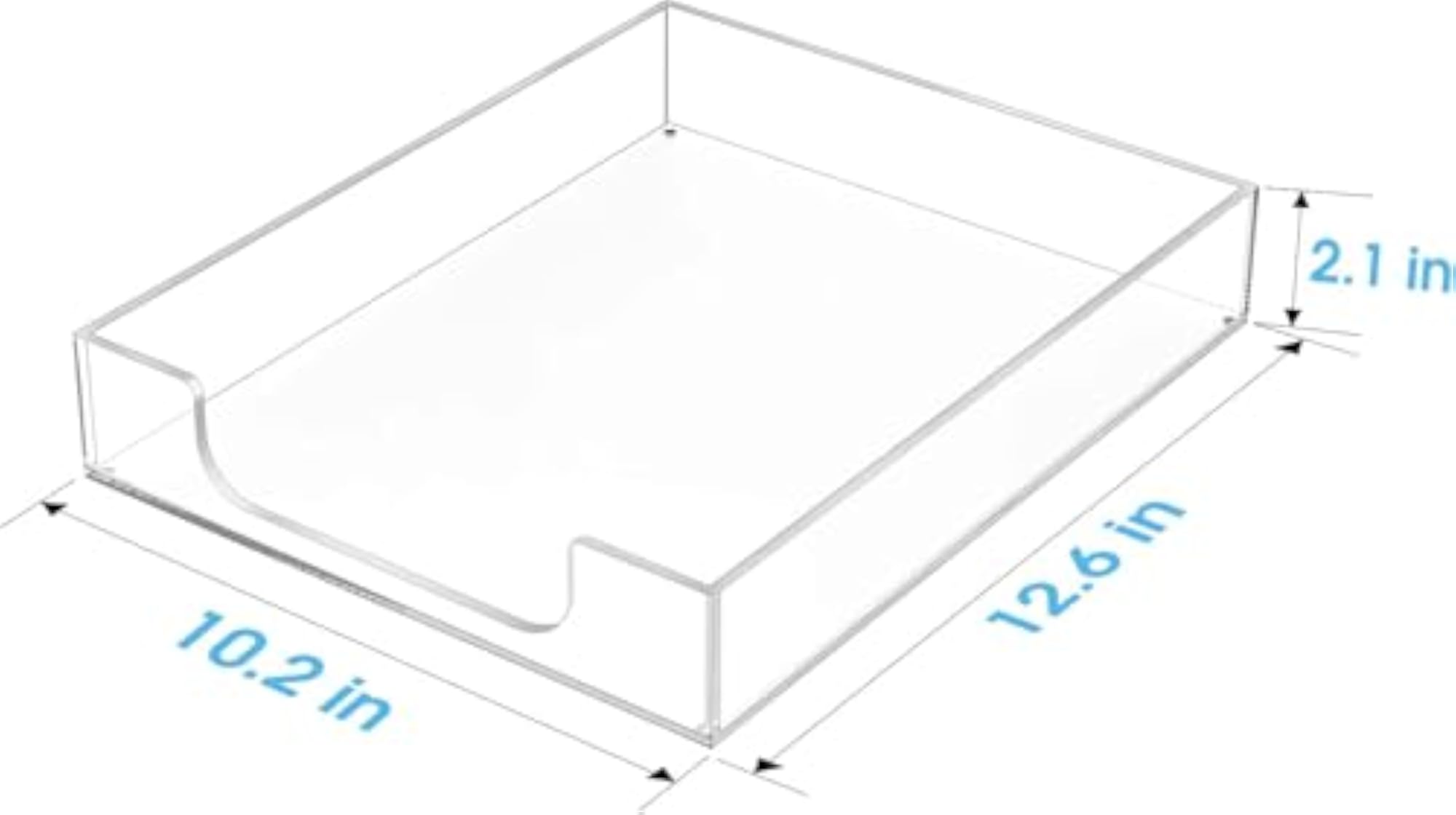 Acrylic Letter Tray Document Organizer, Pack of 1