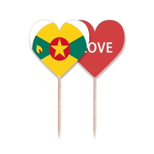 Pique cocktail drapeau de la Grenade pour buffet de mariage et fête - 2