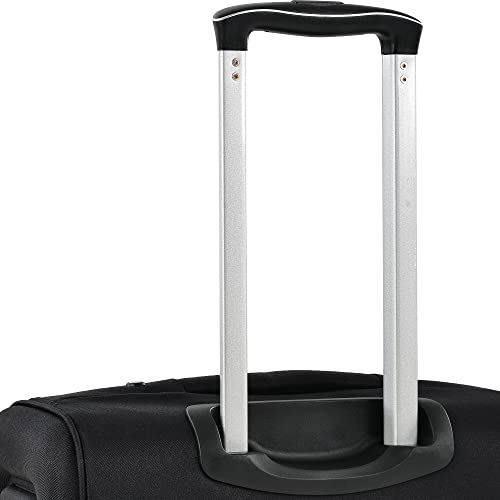 Travel Light with Expandable 3 Piece Luggage Set, Lightweight Softshell Suitcase with Spinner Wheels, Black4