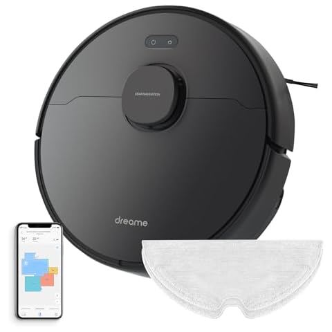 dreame D9 Max Robot Vacuum and Mop Combo, LiDAR Navigation, 4000Pa Strong Suction Power, 180mins Runtime, 2-in-1 Sweep and Mop, Compatible with Alexa Cover