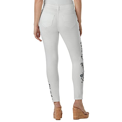 K. Jordan Womens High Waisted Embroidered Skinny Jean, Available in Plus Size3