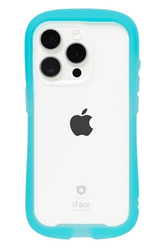 iFace Reflection Neo iPhone 15 Pro ケース クリア 強化ガラス (クリアブルー)【アイフェイス アイフォン15pro 用 iphone15プロ 用 カバー 韓国 耐衝撃 透明 ストラップホール ネオンカラー 蛍光】