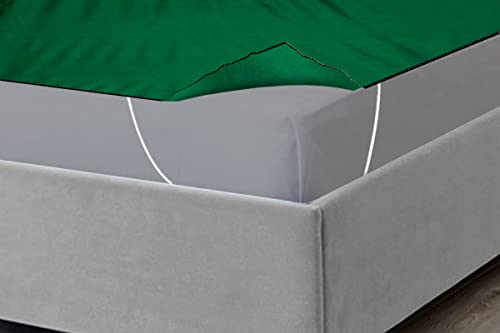 Image of The Furnishing Tree Mattress Protector /Waterproof Bedsheet Size WxL 36x78 inches Single Bed One Unit Polyester Green
