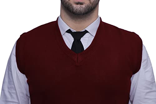 Image of Men Sleeveless Office Uniform Sweater - Daffodil