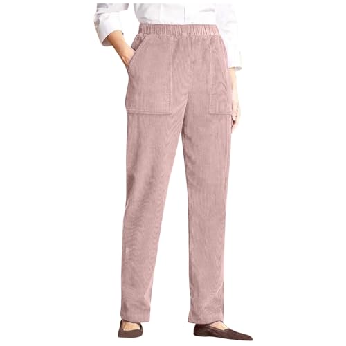 Pantalones de pierna recta para mujer, pantalones de chándal lisos elásticos de cintura alta para mujer, pantalones de pana de pierna ancha para mujer, talla grande, holgados, cómodos, para gimnasio,