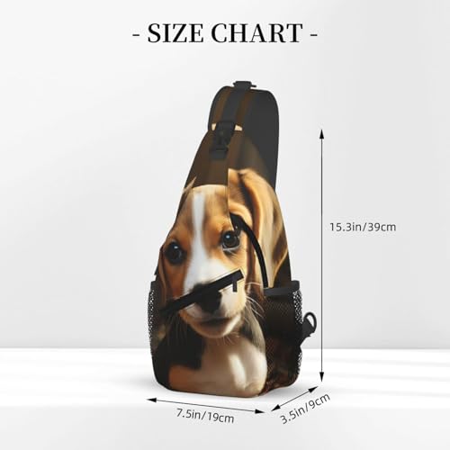 Bolso tipo crossbody con diseño de Beagle para senderismo miniatura 3