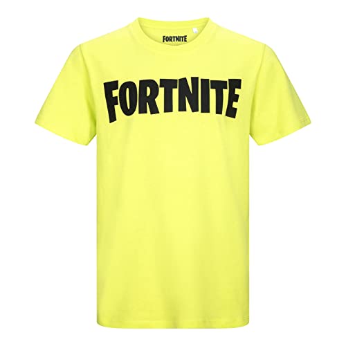 Fortnite - playera juvenil de manga corta de algodón multicolor para edades de 10 a 16 años, amarillo, 11-12 Years