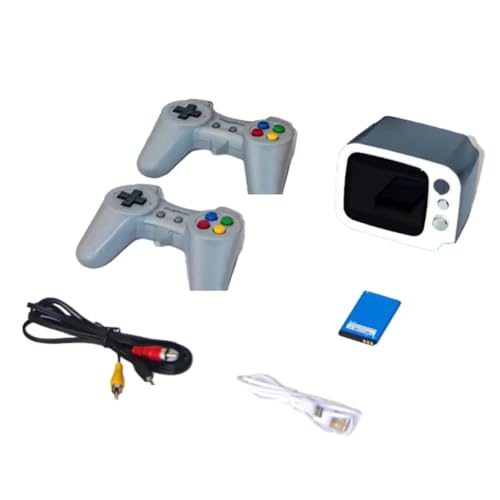 Console de jeux rétro double écran HD 3,5 pouces gris le cadeau idéal pour Noël