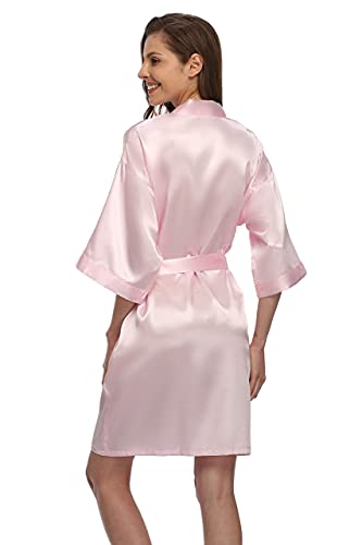 Women's Short Satin Kimono Robe For Bride And Bridesmaids Party Sleepwear For Ladies Loungewear #TOP5