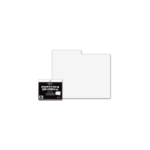 BCW Postcard Dividers | 4x6 Polyethylene Index Card Dividers | Write-On Tabs | Archival-Quality Plastic for Postcard Storage Box | PVC-Free Card Storage Dividers for Recipe Cards, Photos, TCG & More