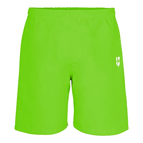 Gennadi Hoppe Bañador para hombre largo para la playa, verde neón, S Cover