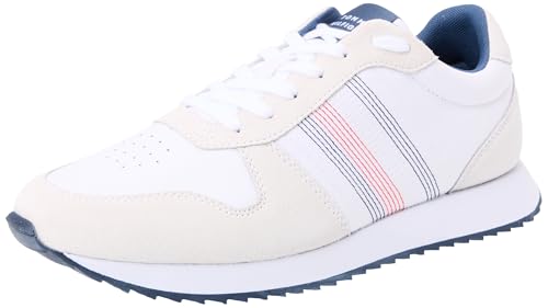 Tommy Hilfiger Men RUNNER EVO MIX STITCH, White, 46 EU Tommy Hilfiger Men RUNNER EVO MIX STITCH, White, 46 EU