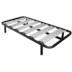 Somier Flex 105 Miroytengo Somier Balda Ancha, Tubo de Acero 40x30mm, Refuerzo Central, Láminas de chopo-Flex (con Patas, 105x190 cm)