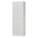 白井産業 下駄箱 シューズ ラック 靴箱 幅60 高さ180 奥行36.6cm PRE-1860DWH ポルターレ
