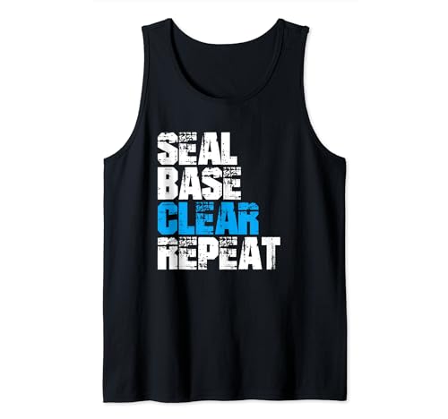 Seal Base Clear Repeat Car Painter Auto Detailer Camiseta sin Mangas