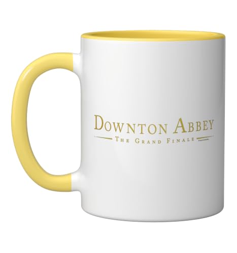 Downton Abbey: The Grand Finale Gold Logo Ceramic Mug, Yellow/White, 11oz