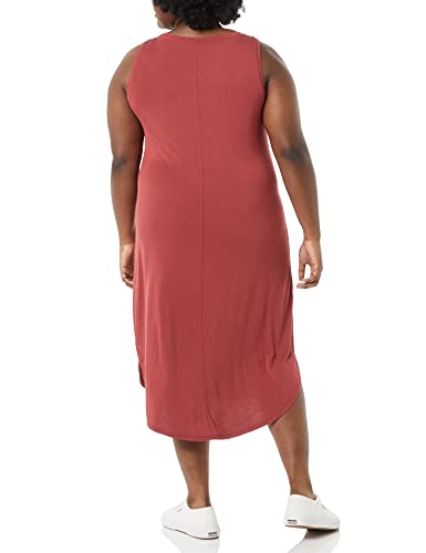 Image of Amazon Essentials Women's Jersey Regular-Fit Sleeveless V-Neck Midi Dress (Previously Daily Ritual)