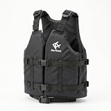 【Amazon.co.jp 限定】リーフツアラー(REEF TOURER) 泳ぎやすさを極めた 股ベルトなし シュノーケリングベスト スリムタイプ ブラック Lサイズ RA0402P ロゴ：ホワイト